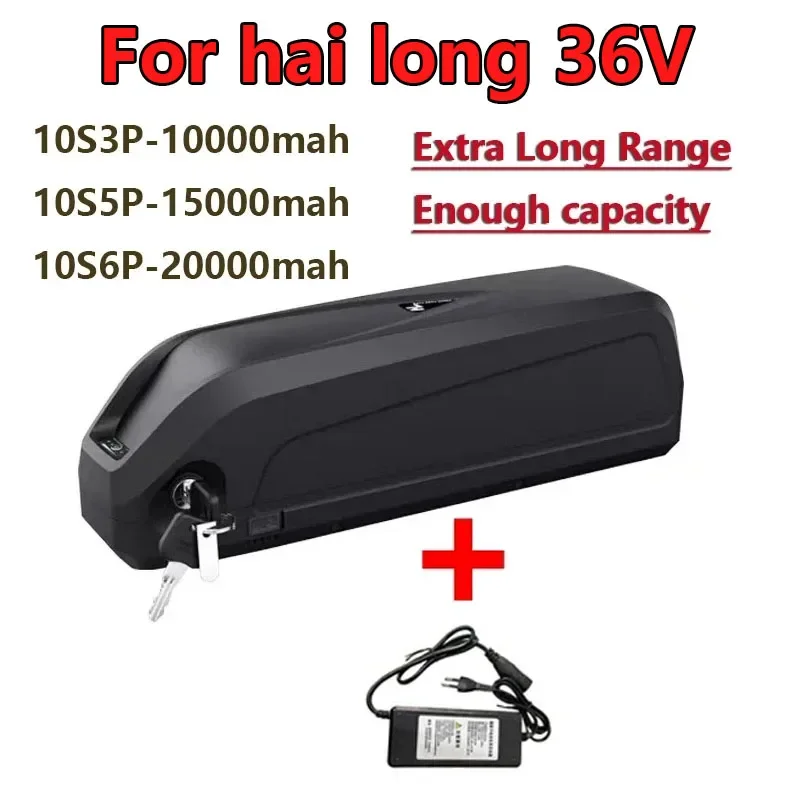 Hailong Electric Bicycle Battery Pack 18650-35E BMS Lithium ion Battery 36V 48V 52V 10AH 15AH 20AH Durable and Durable