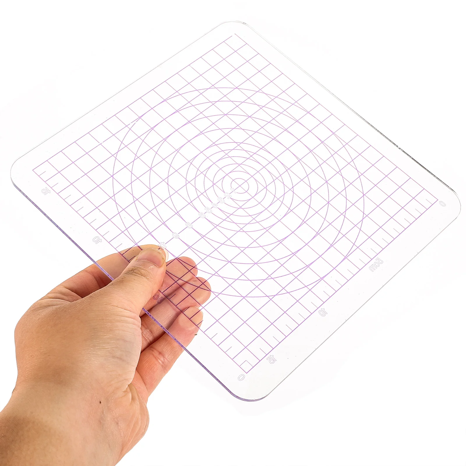 

2pcs Clay Shaping Tools Transparent Acrylic Square Round Corner Clay Pressing Plate Polymer Modeling Accessories Craft