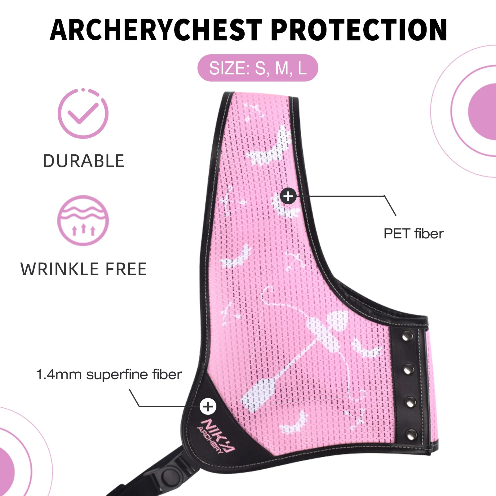1 Piece Left/Right Chest Protector Guard Adjustable for Shooting Bowstring Protective Archery - S/M/L Size Archery Bow