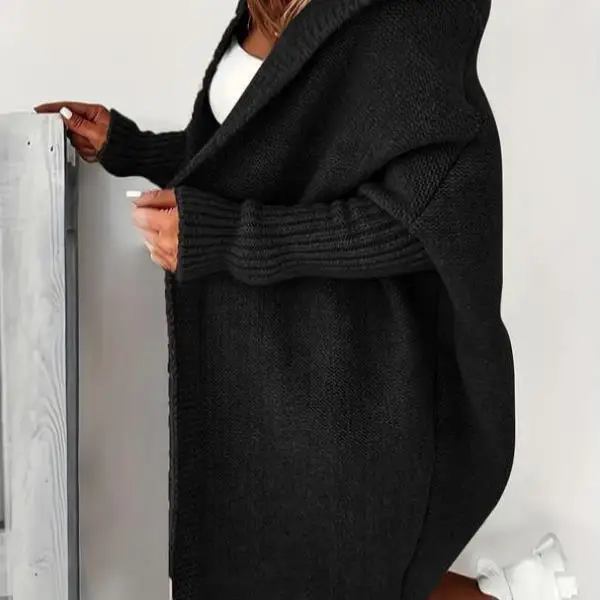 

Cross-Border Collection Drop oulder Top Ching Women's Knitted Sweater Coolmax Fiber Ciwalk Collar Nine-Sve Thiened