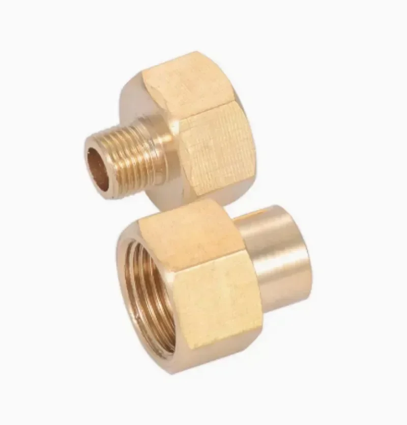 1PCS Brass Hex Reducer Pipe Fitting 1/2/3/4 inch Thread Copper Adapter Equal Coupler Connector Water Gas Plumbing Joint