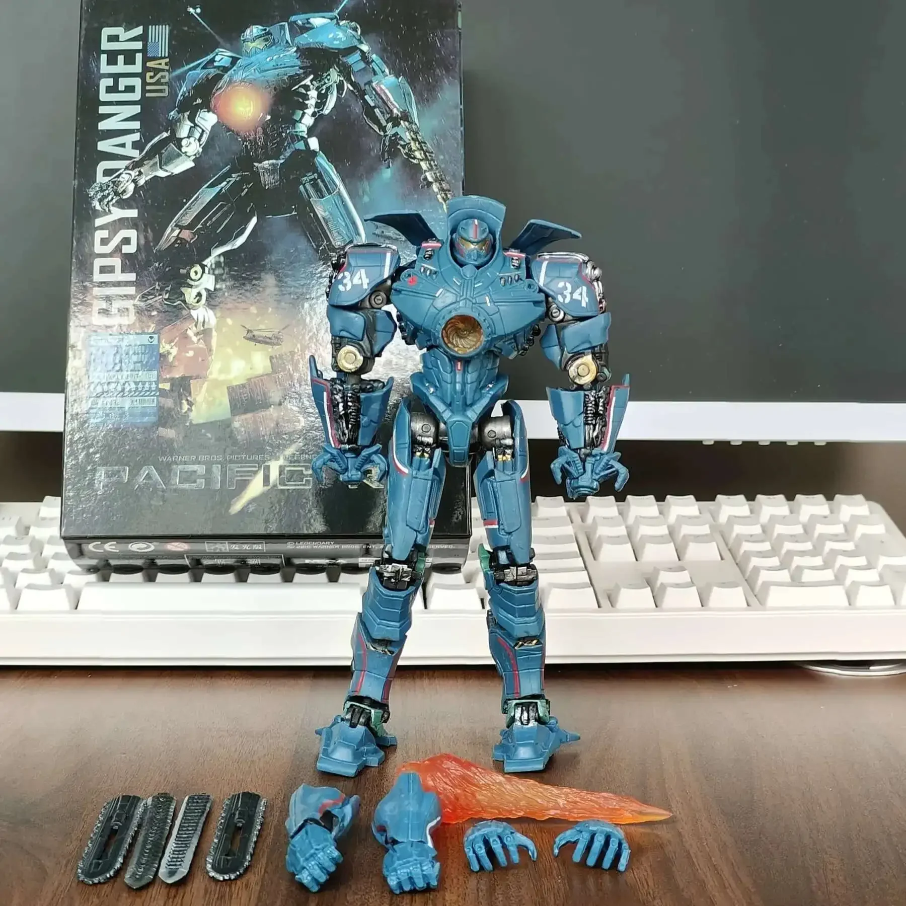 2026NEW Light 20CM Emit NECA Фигурка Pacific Crimson Typhoon Gipsy Danger Cherno Alpha Модель игрушки Rim Collection Кукла в подарок