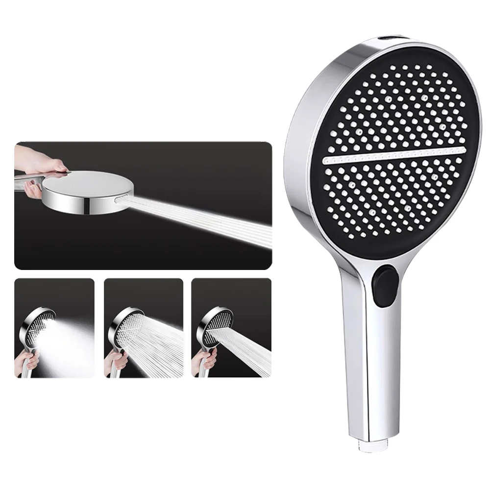 High Pressure Shower Head Set Water Saving Rainfall Spray Handheld 3 Jet Modes Shower Head with Hose Bathroom Accessories