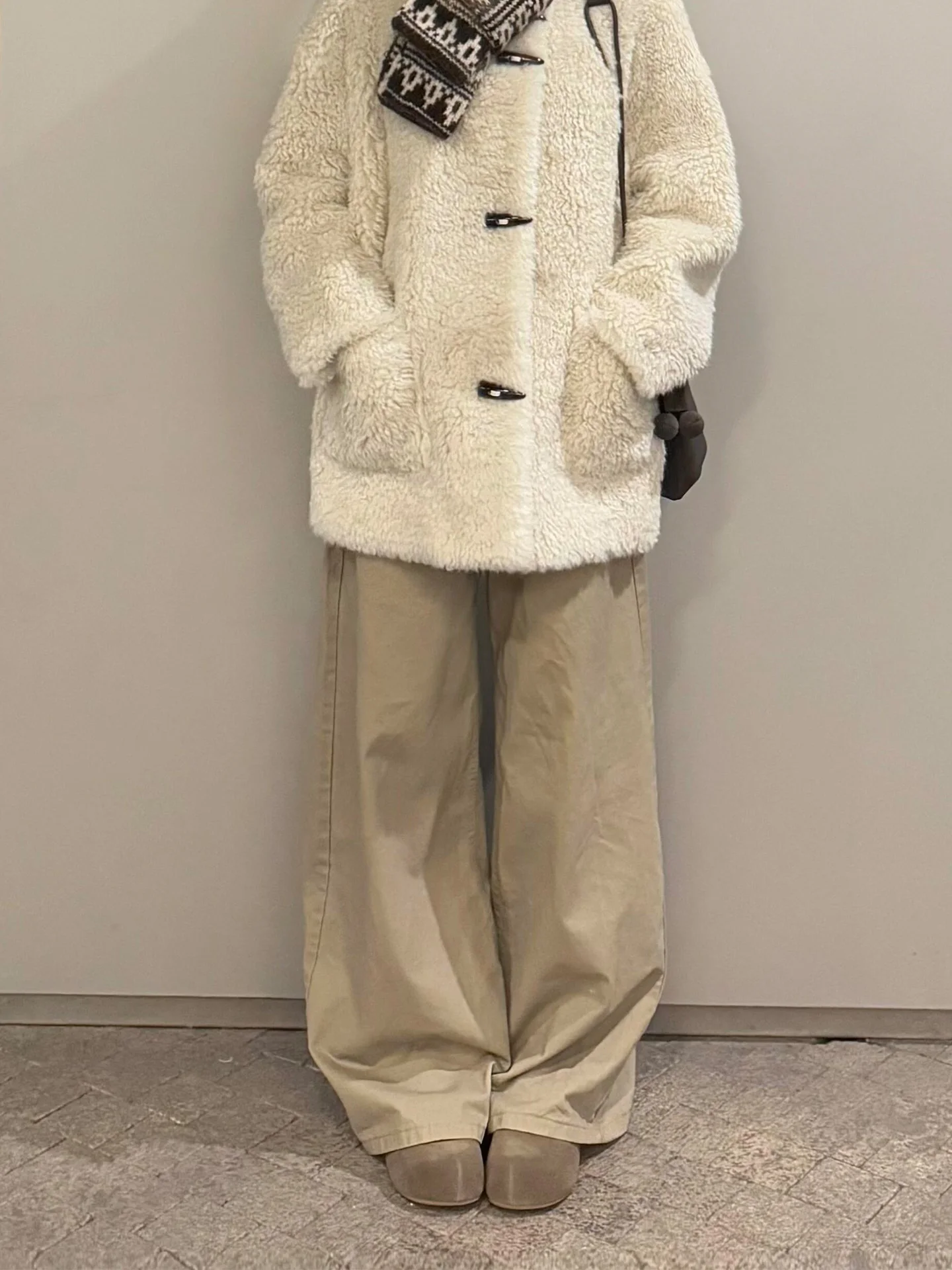 

Широкие брюки цвета хаки с высокой талией на подкладке, свободные повседневные длинные джинсы, женские зимние новые американские прямые джинсовые брюки-трубы