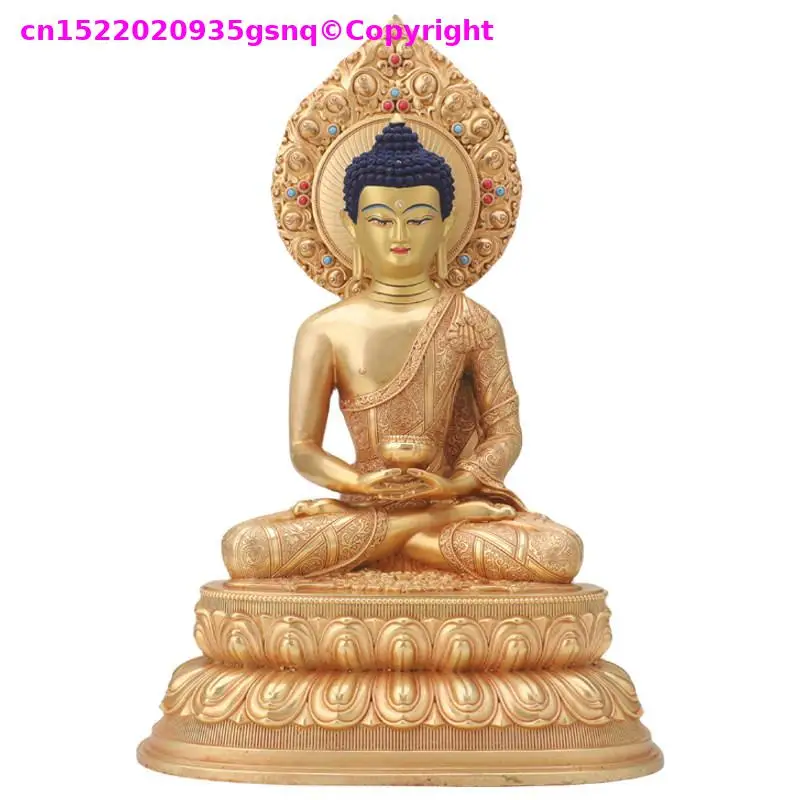 Special offer Exquisite copper carving Buddha statue Multiple Tantric Deity Buddha statue Buddhist family monk worship 26cm