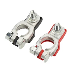 2pcs Positive Negative Battery Terminal Set Car Cable Connector Clamp Replacement for INFINITI EX35 FX37 243407F000 243407F001