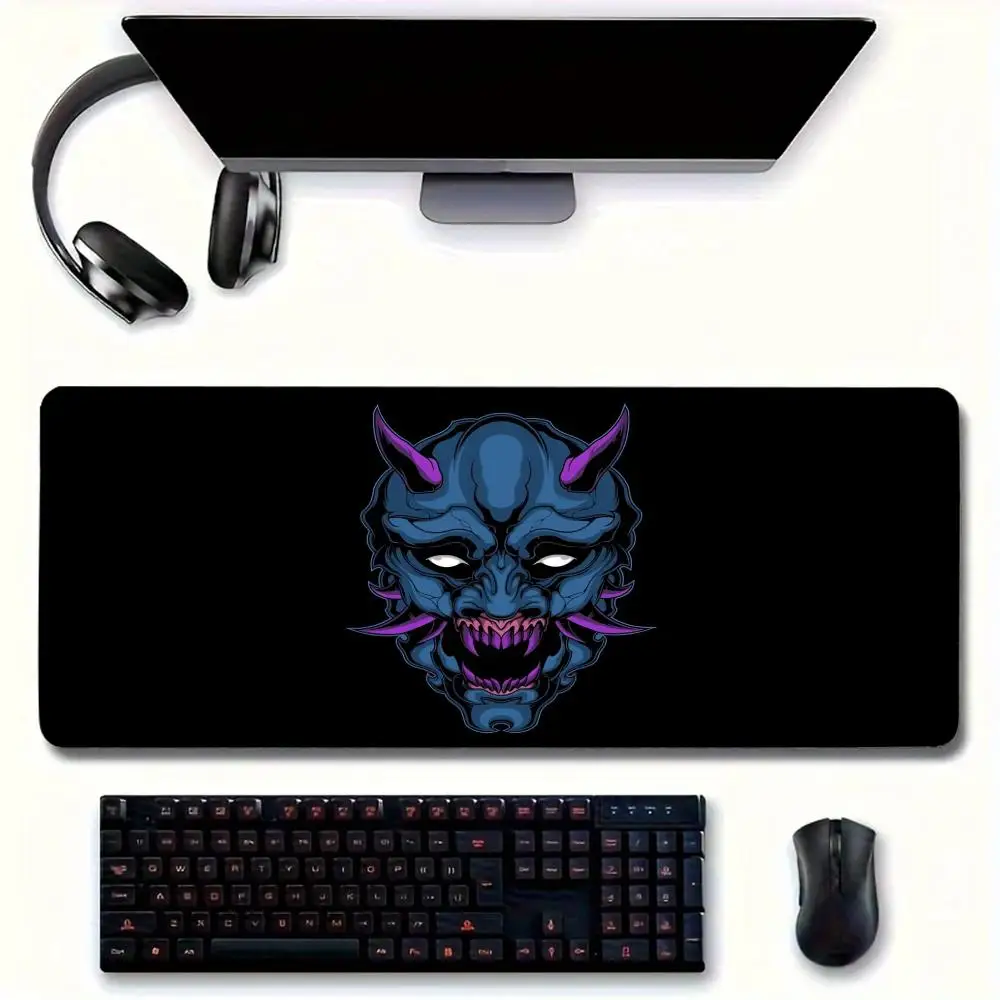 Japanese oni hannya samurai demon mask MINISO Mouse Pad Large Mouse pad for home office Waterproof desk Mousepad gaming Mousepad