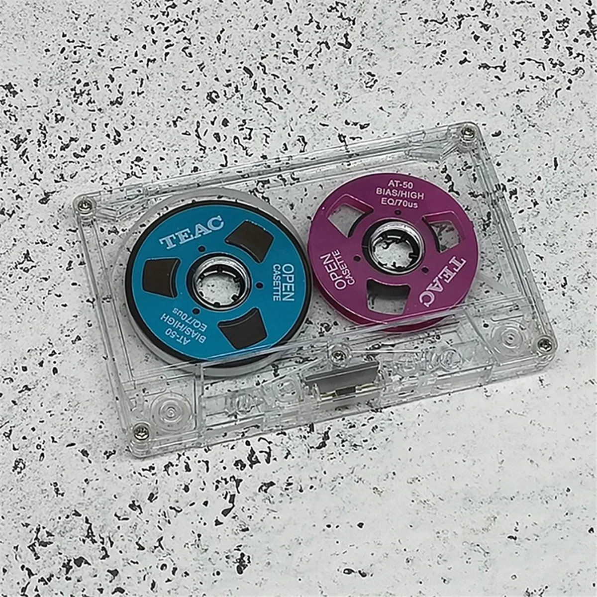 Najlepsza dwustronna kolorowa pusta taśma magnetofonowa w metalowej mini puszce, nagrywa 55 minut, pusta taśma kasetowa, pomarańczowa