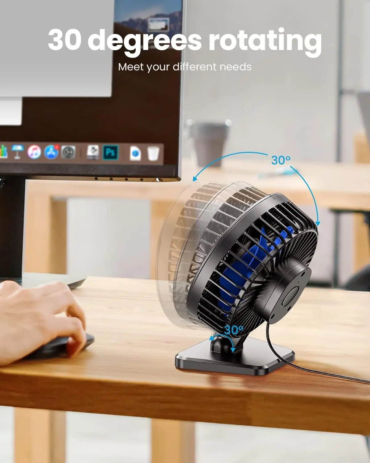 Usb bureauventilator stil 3 standen instelbare tafelventilator thuis_voghion.com