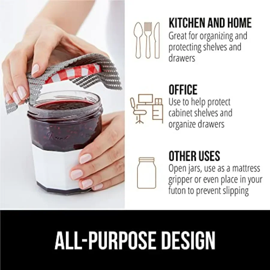 Set di 4 rivestimenti per cassetti e rivestimenti per mensole in filo metallico, dimensioni della fodera per cassetti 17,5 pollici x 20 piedi in grigio, non adesivo, dimensioni della fodera per mensola in filo metallico 14x3