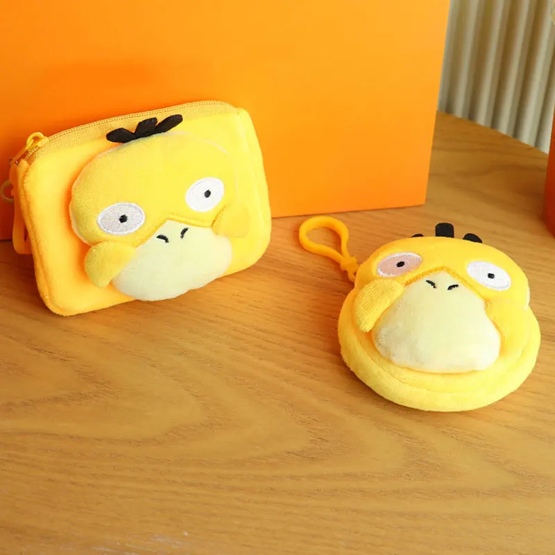 2 Styles Pokemon Creative New Plush Psyduck Headphone Bag Children\'s Coin Purse Birthday Gifts