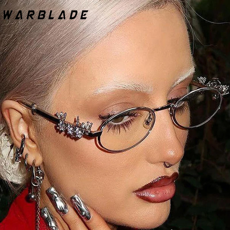 

Fashion Luxury Metal Small Oval Frame Sunglasses For Women Men Brand Designer Glasses Summer Traveling Photography Eyewear UV400