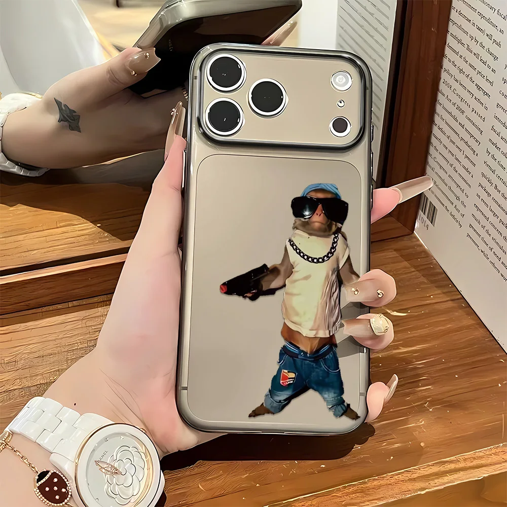 

Sunglasses Monkey Phone Case For IPhone 17 Air 16 14 Pro 13 12 11 15 Pro Max 15 Plus Shockproof Cover Case Funda Coque Shell