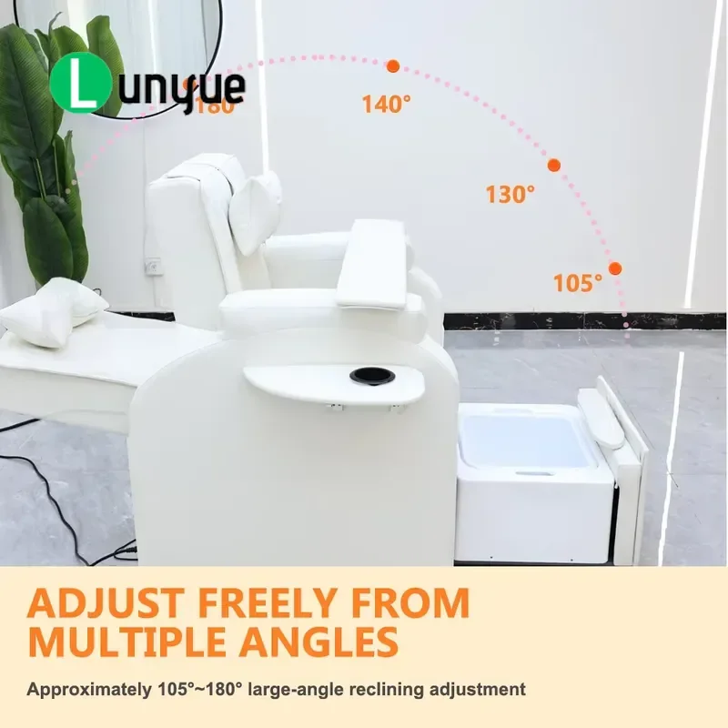 Custom Electric Manicure Pedicure Chair White Foot Spa Massage Chair No Pipe Connection Required for Nail Beauty Shop