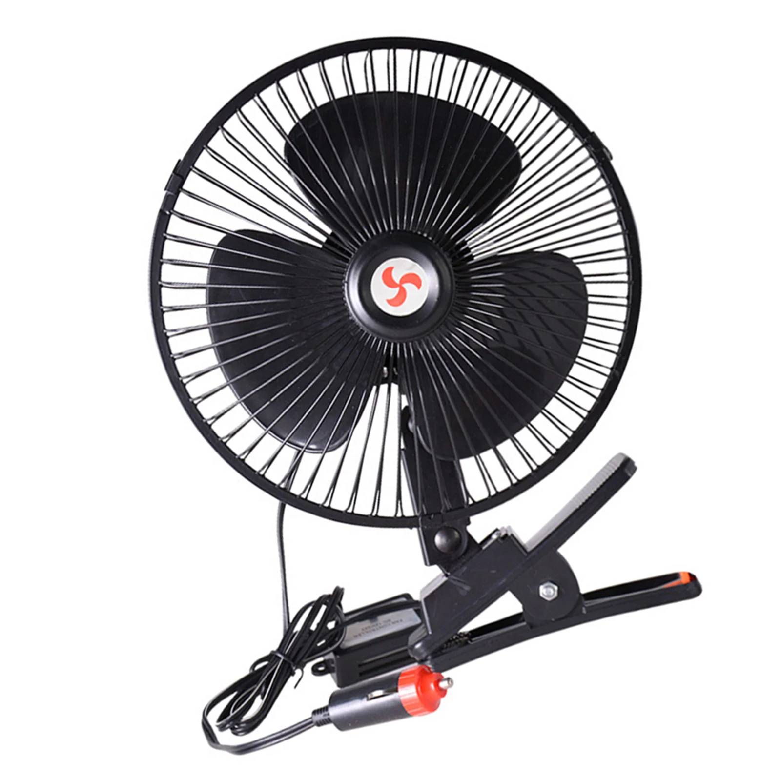 12V Portable Dashboard Oscillating Cooling Clip On Fan for Car Vehicle (Black) Cooling Fan Cooling Fan for Car