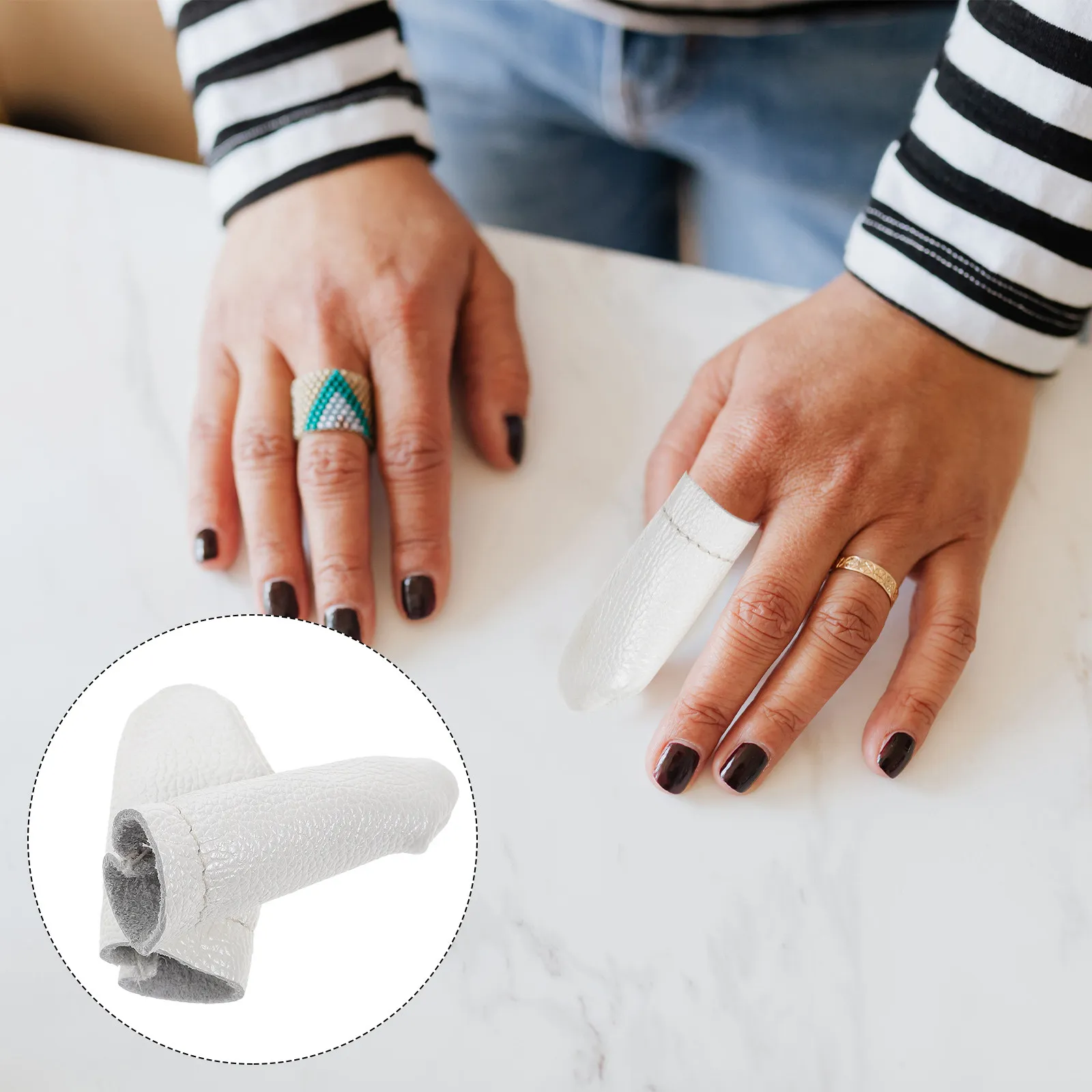 20Pcs High Quality Finger Cots for Needle Felting Wool Felting Sewing Knitting Comfortable Flexible Protective Finger