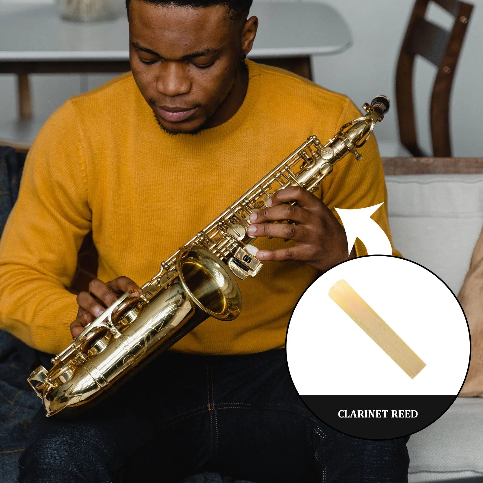 

10pcs Natural Clarinet Reeds Durable Replacement Accessories for Professional Players High Quality Woodwind Instrument Parts