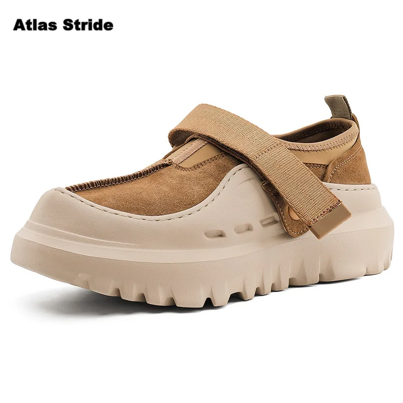 

Женские туфли Мэри Джейн на платформе с толстой подошвой, замшевым верхом, регулируемым ремешком, без застежек, повседневная обувь для прогулок и ежедневной носки на улице