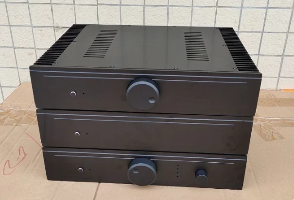 Chasis amplificador de potencia totalmente de aluminio Gryphon/chasis trasero amplificador de potencia/carcasa para amplificador de potencia, caja DIY (430*90*313mm)