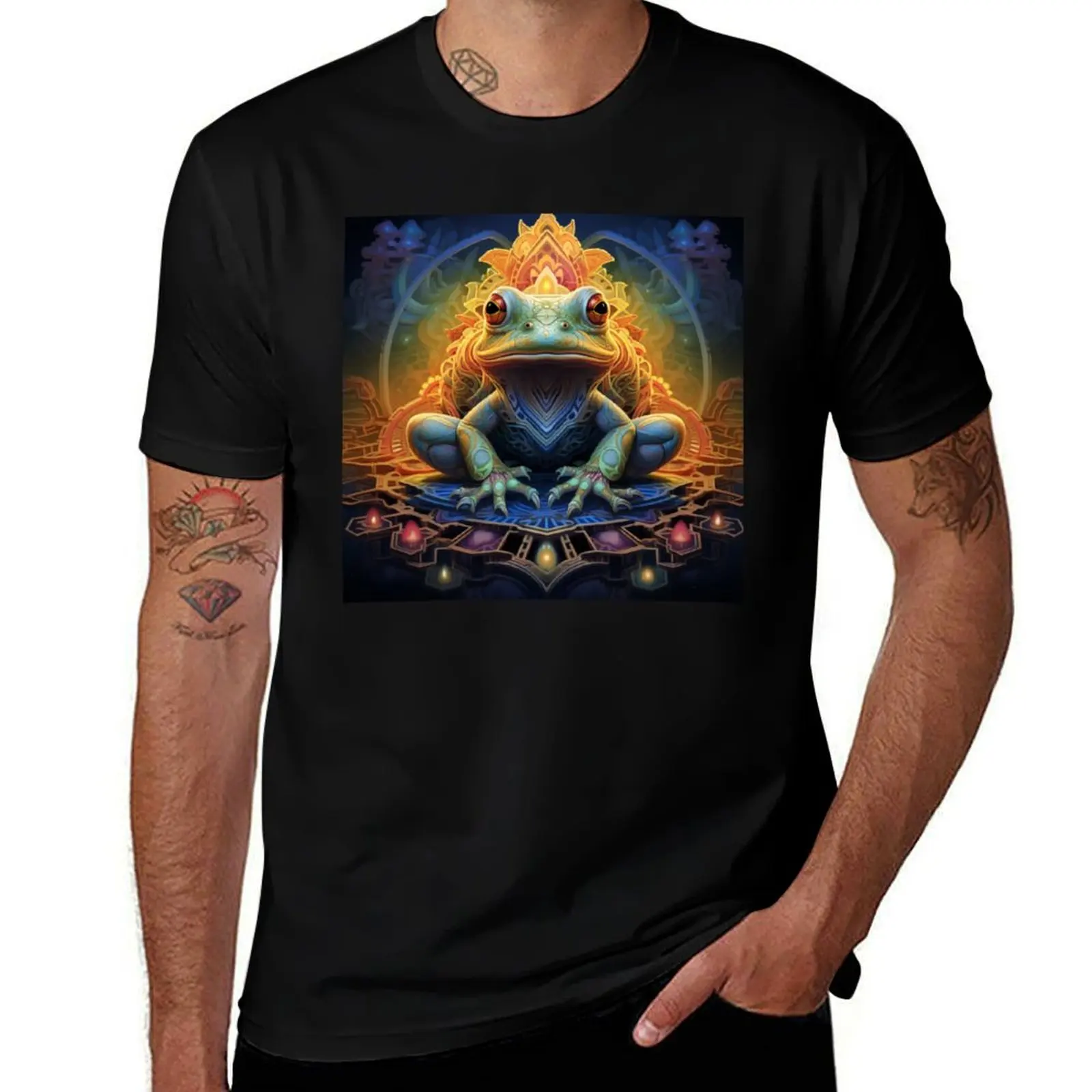 Kambo, Sacred Frog of the Amazon ... dmt art T-Shirt street wear heavyweights tops vintage t shirts t shirts men