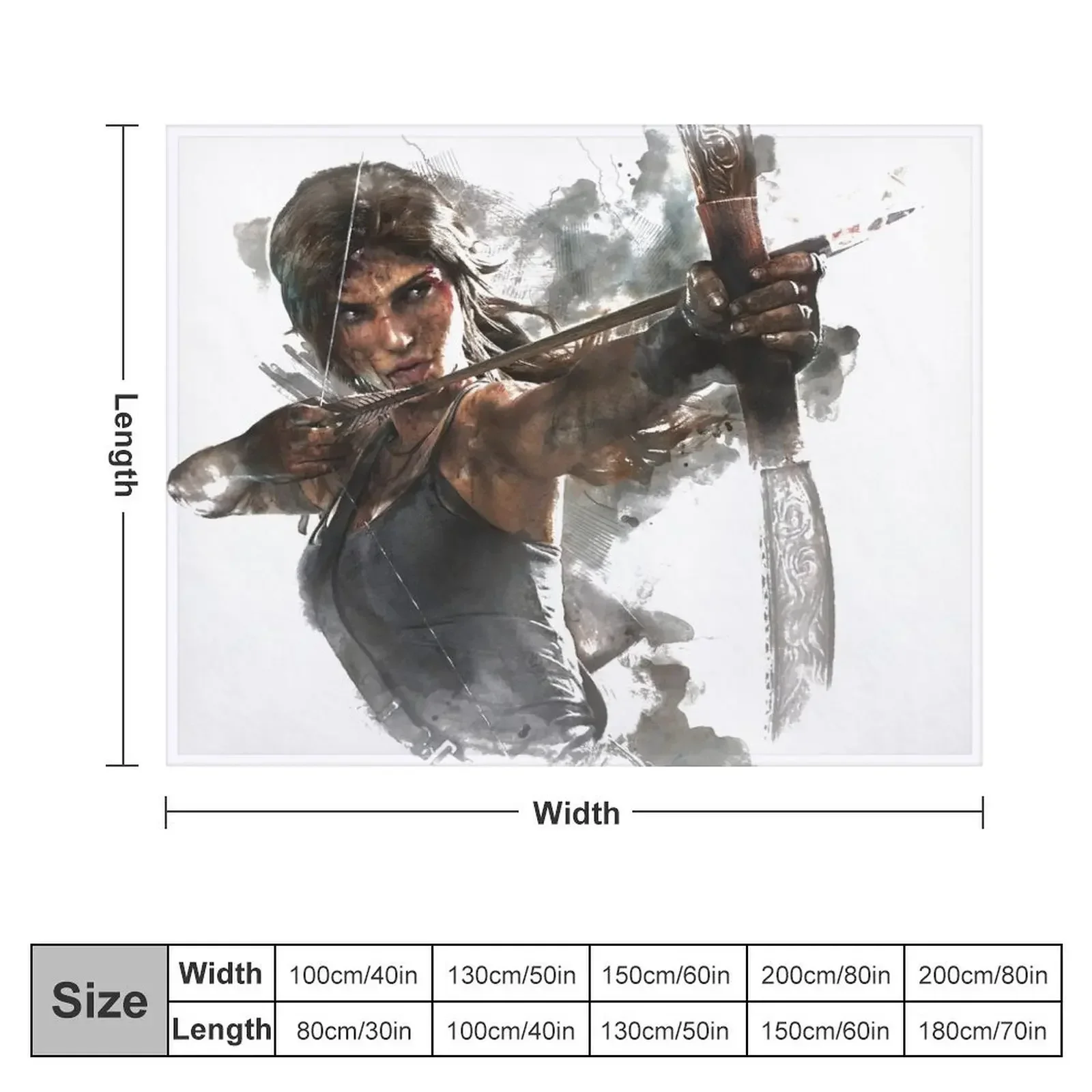 Tomb Raider Painting Throw Blanket Tourist Bed linens manga Blankets