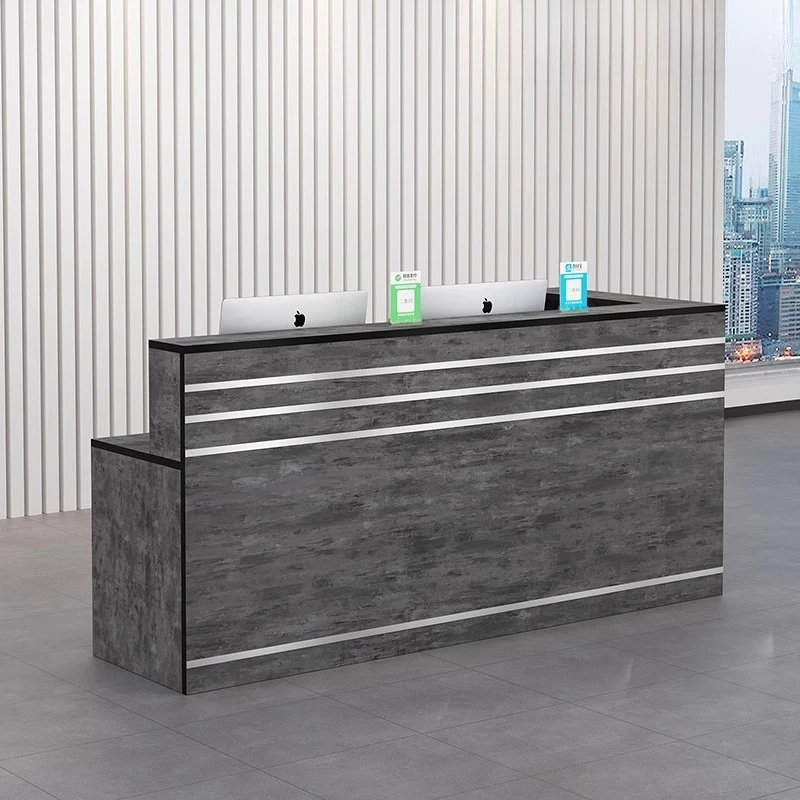 تصميم مكاتب الاستقبال الحديثة متجر الجمال فندق مطعم عرض مكاتب الاستقبال الحد الأدنى الأبيض Mostrador الأثاث العصري #3