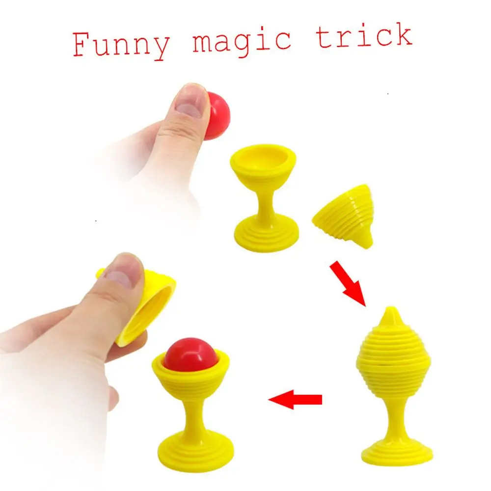 

1set Beads Go No Traces Magic Cup Puzzle Novelty Toys Children Close-up Magic Trick Props