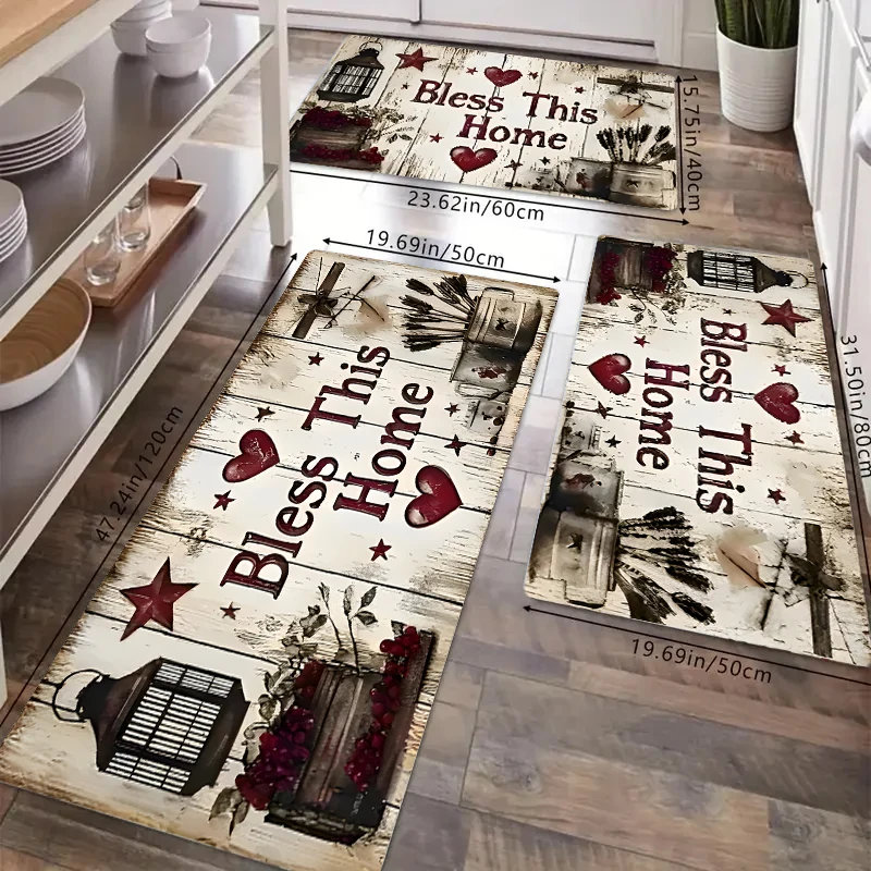 

European Style Flannel Kitchen Carpet Soft Comfortable Washable for Entrances Dining Rooms Bedrooms - Home Decor Rug