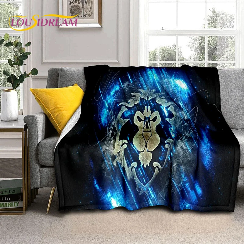 

3D World of Warcraft Game WOW Lich King DH Blanket,Soft Throw Blanket for Home Bedroom Bed Sofa Picnic Travel Office Cover Kids