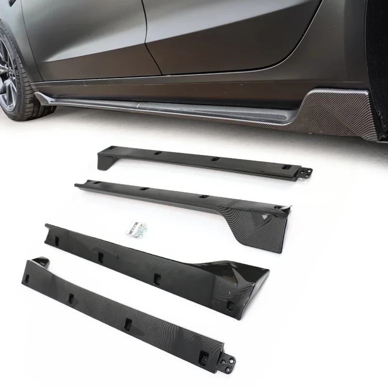 Car Side Skirts Kit For Tesla Model 3 2024 New Design Auto Accessories Real Carbon Fiber  Other Interior Accessories