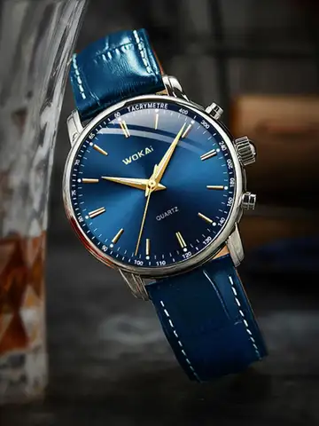 Simple Roman Dial Bamboo Belt Quartz Watch