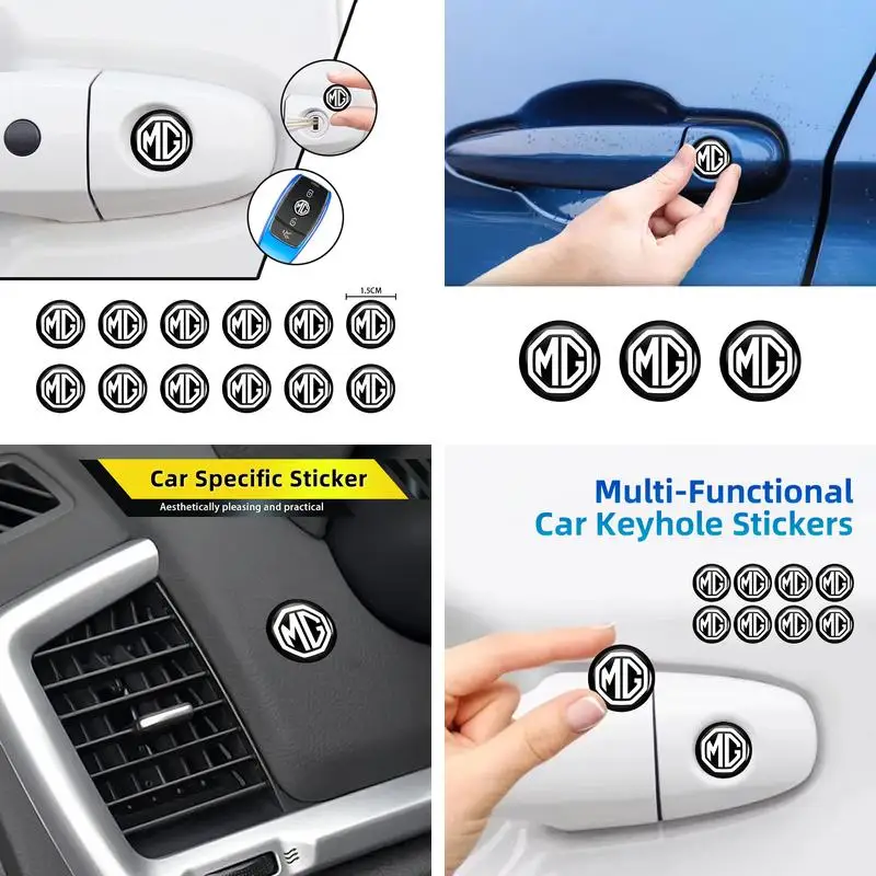 Wear‑Resistant Keyhole Cover Stickers 8Pcs Fit MG4 Cyberster ES5 ONE Easy‑Install Car Tuning Exterior Accessories