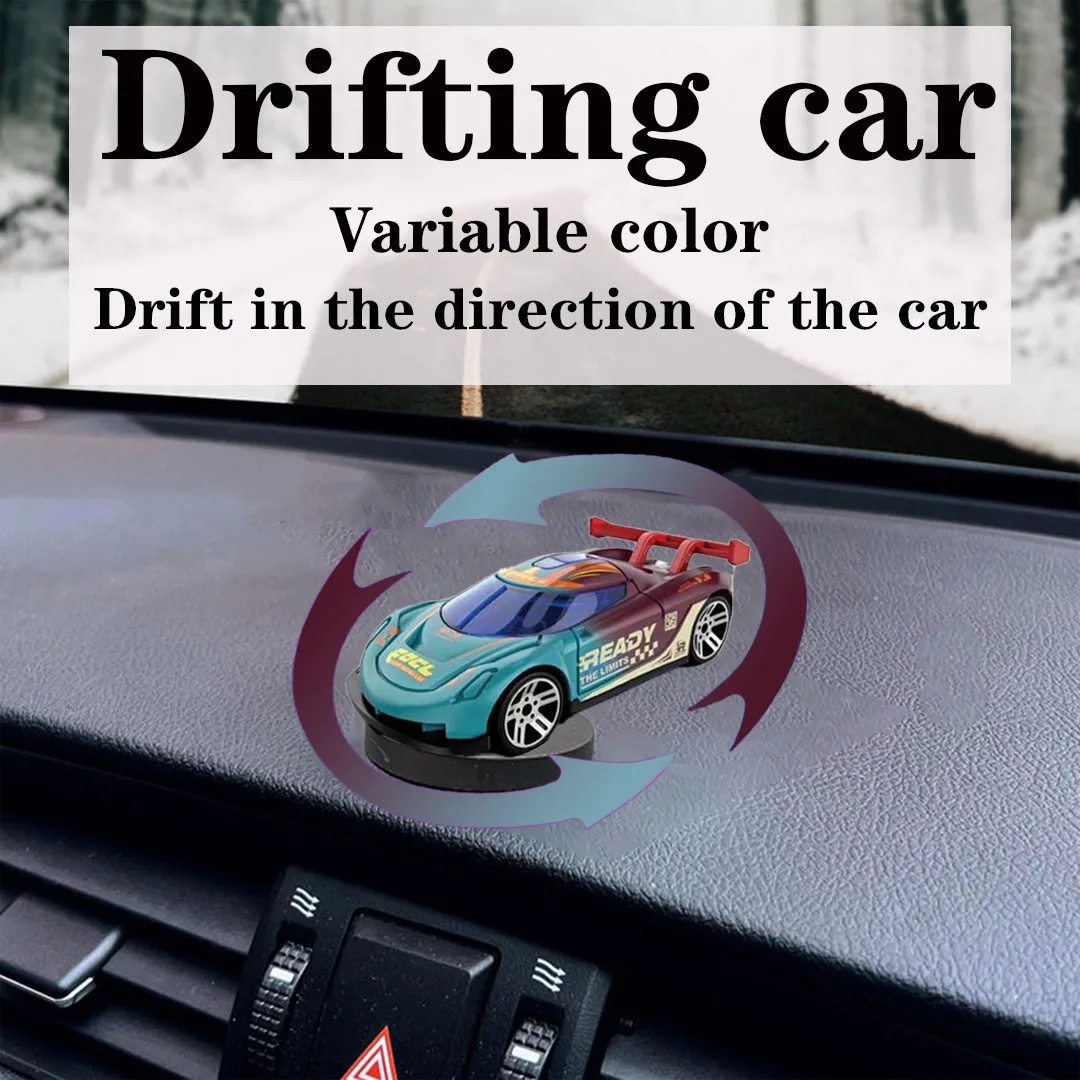 

Color Changing Alloy Car Model Spinning Car Ornament Roadster 1:64 Racing Car Drift Car Ornament Center Console Decoration