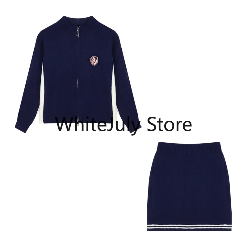 2 Piece Skirt Set Women Casual Long Sleeve Coat + Elegant High Waist Bodycon Skirt Vintage Sprot Suit 2023 Autumn Tracksuit Chic