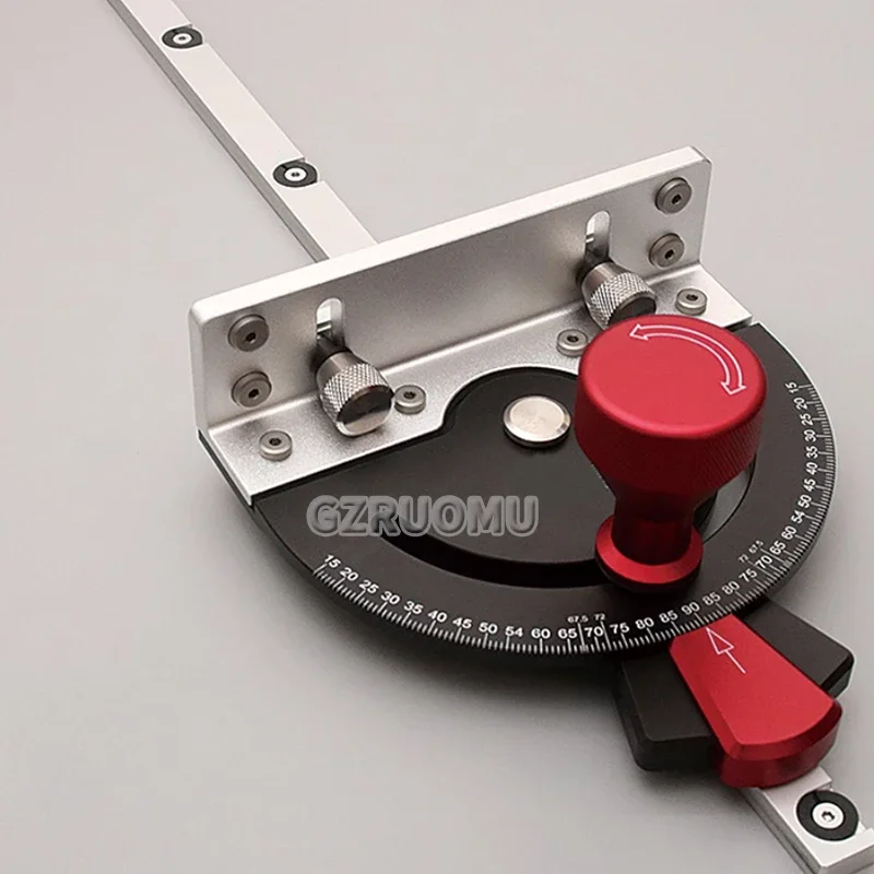 580-975mm Woodworking Extended Fence 15-90 Degree Angle Miter Gauge for Table Saw Router Table Precision Angle Setting Gauge