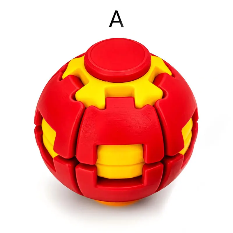 New Creative Stress Relief Finger DIY Toy - Press to Transform and Spin Fidget Gyro - Anxiety Relief Sensory Novelty Gift