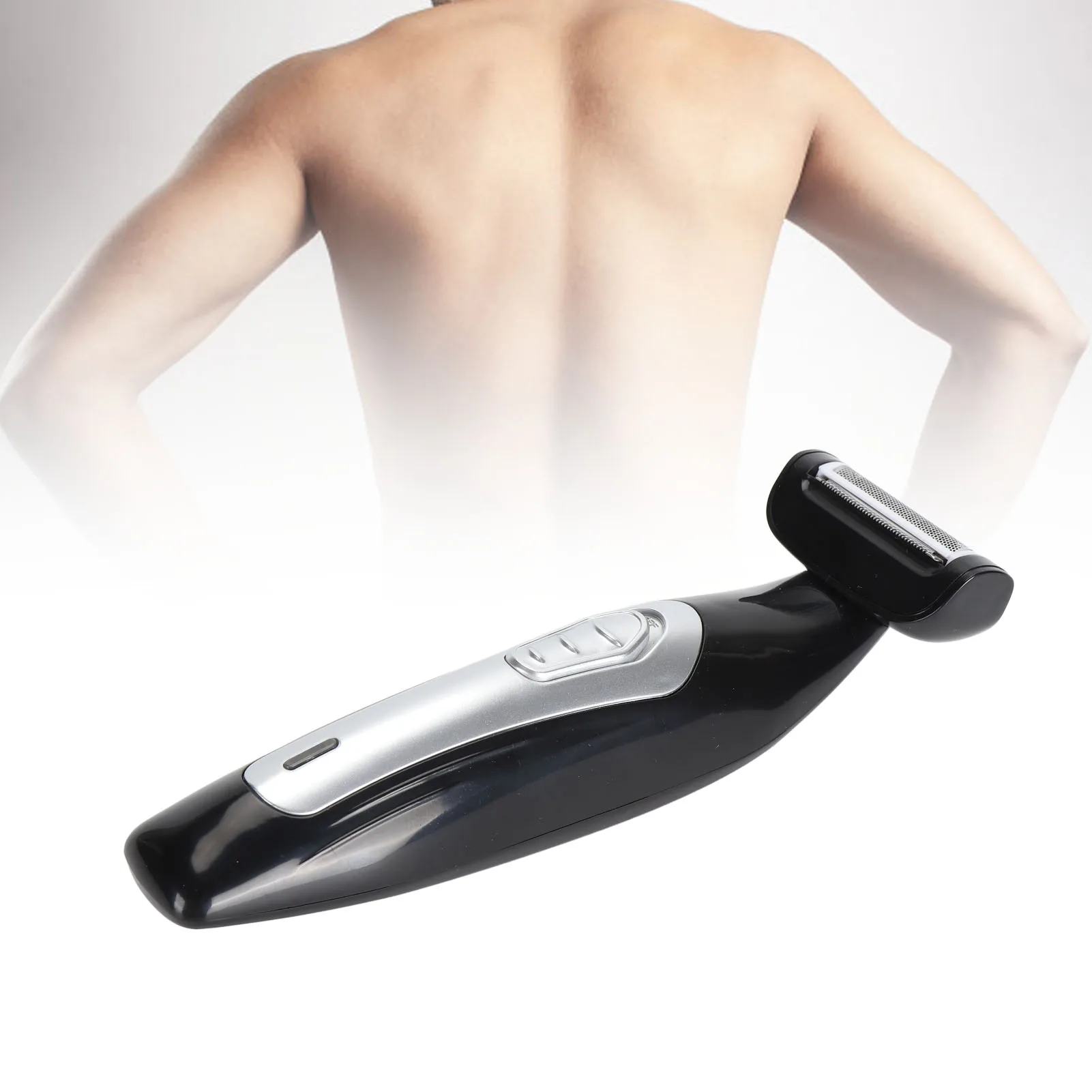 Back Trimmer for Men Extreme Reach Removable Handle Power Burst Wet Dry Use Men Back Groomer Back Hair Trimmer for Men