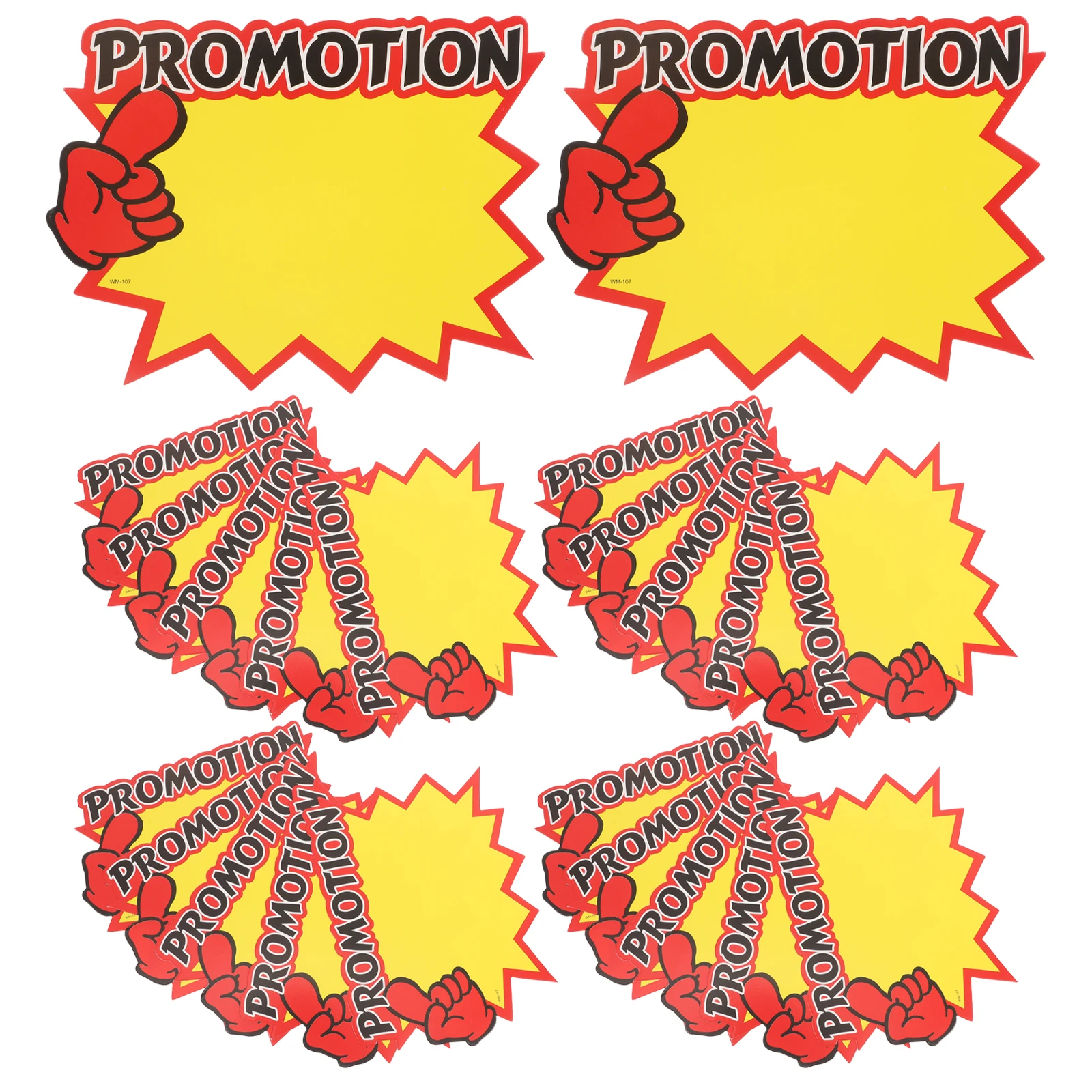 

100 Pcs Price Tags Paper Retail Store Labels Sale Markers Promotional Board White Card Signs