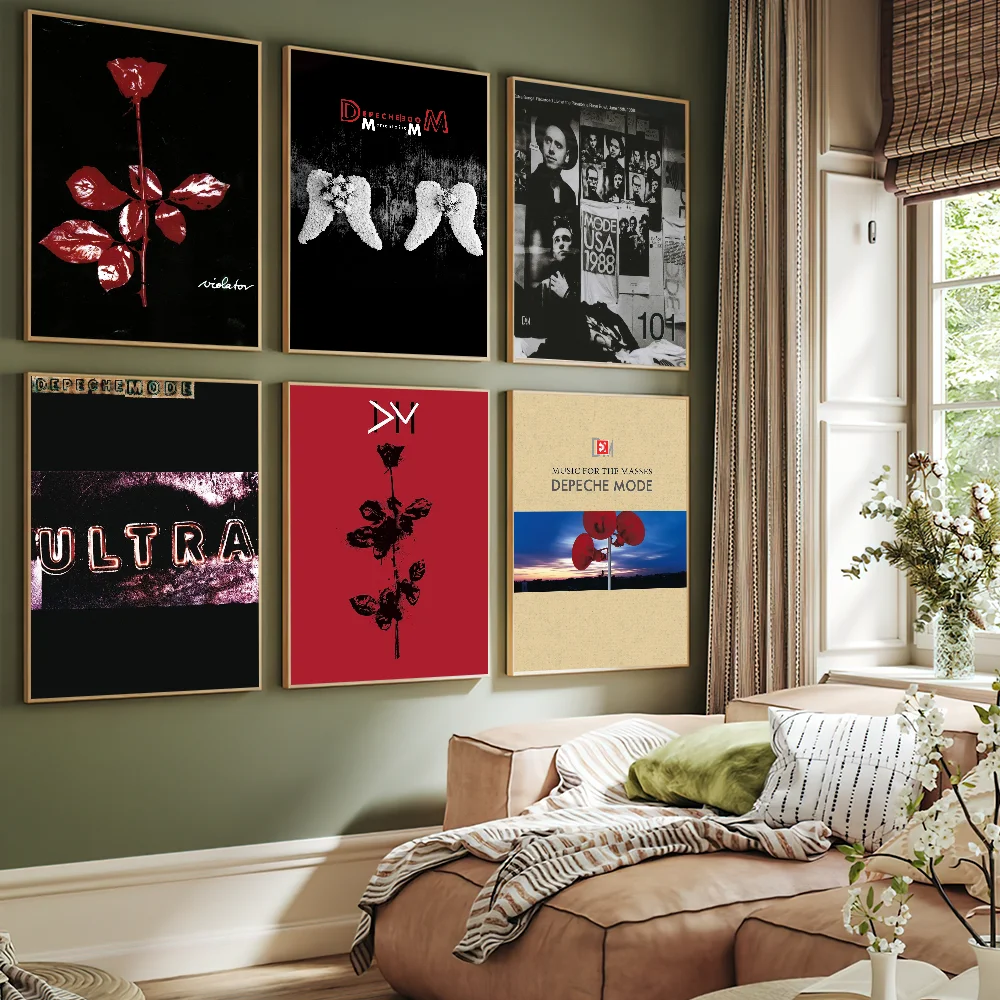 Singer D-Depeche M-Mode Violator Hot Album Pop Poster Art Wall Painting Stickers Small Decor Aesthetic Bar Coffee House Indoor