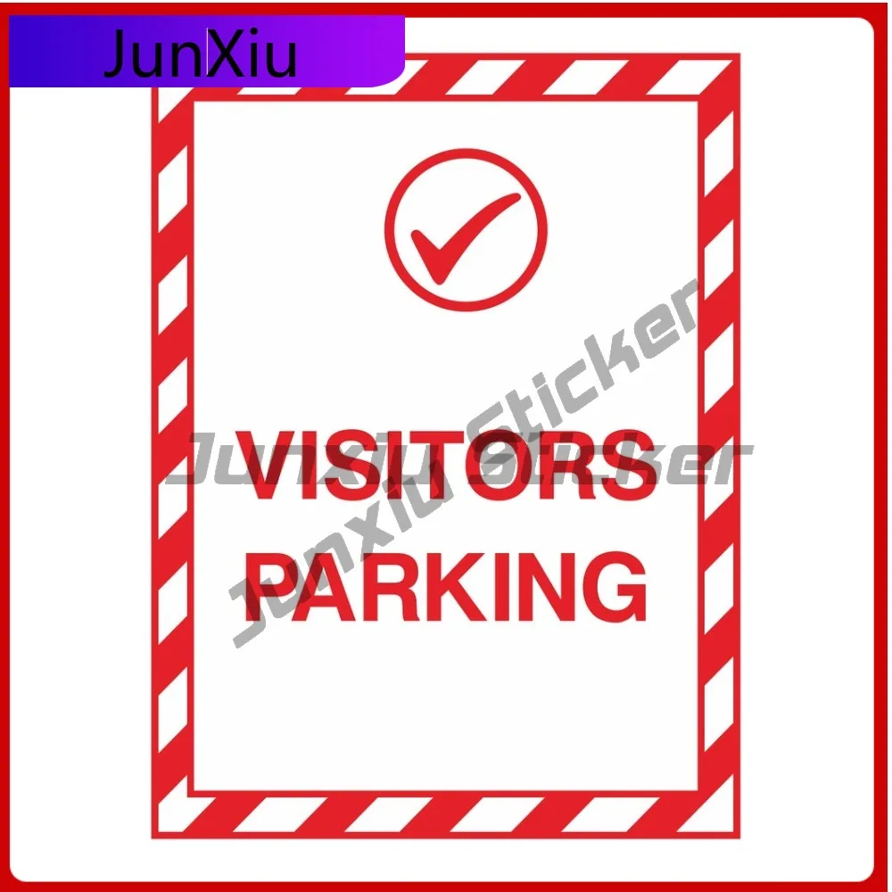

Visitors Parking Sign Warning Sticker Cute SUV Laptop Waterproof Car Modification Vinyl Decal For Car Truck SUV Window Bumper