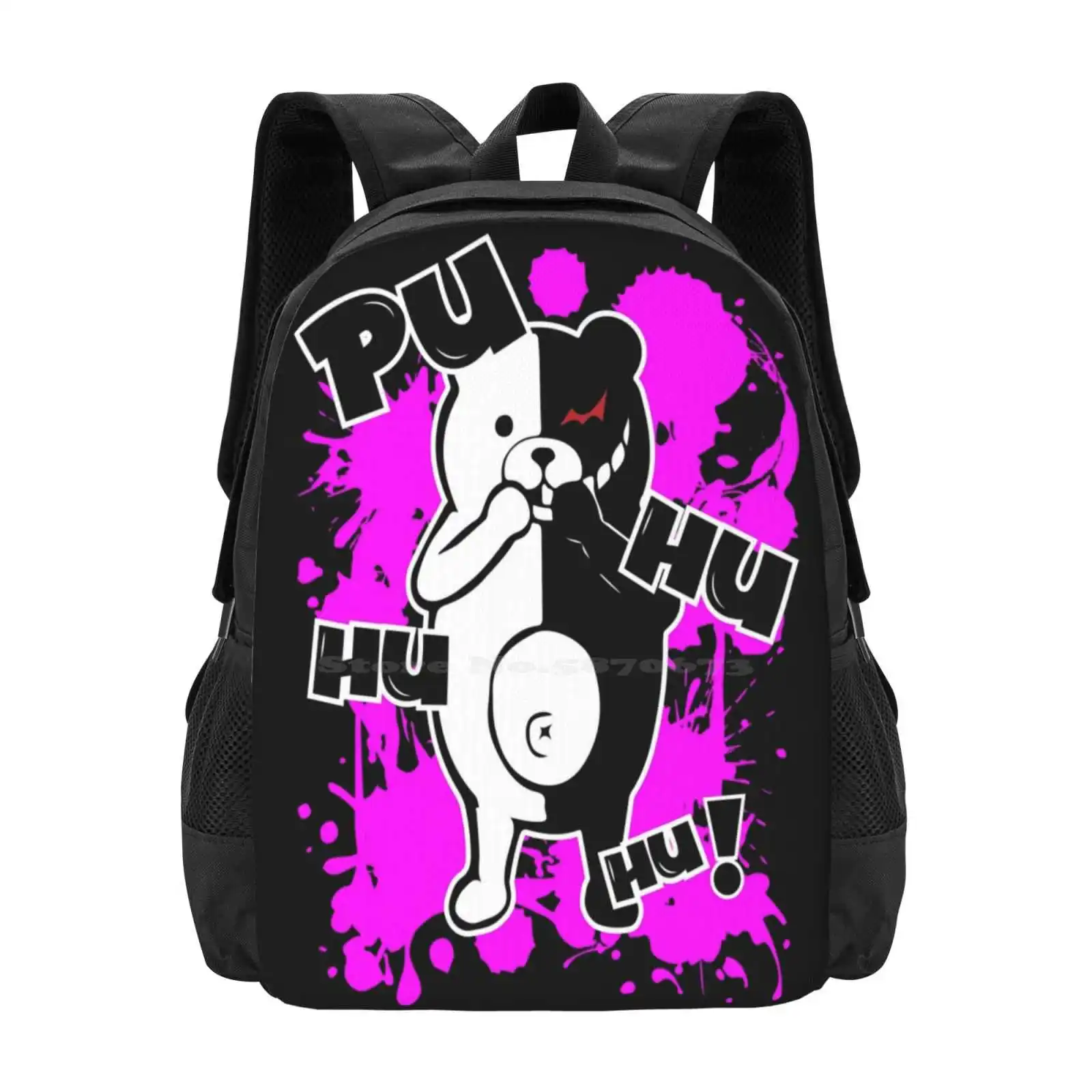 Monokuma Danganronpa-Puhuhuhu New Arrivals Unisex Bags Student Bag Backpack Danganronpa Monokuma Junko Enoshima Despair Hope