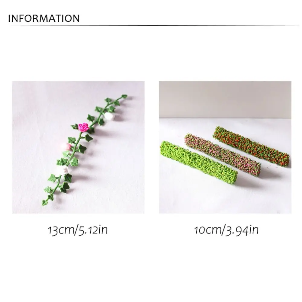 Zabawka do zabawy w udawanie, symulacja, kwietnia, domek dla lalek, mini krzewy, łóżko kwiatowe, parter, model winorośli kwiatowej