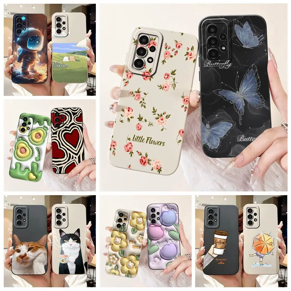 For Samsung Galaxy A32 4G Case SM-A325F Stylish Candy Painted Cover Soft TPU Phone Case For Samsung Galaxy A32 A52 A72 5G Fundas