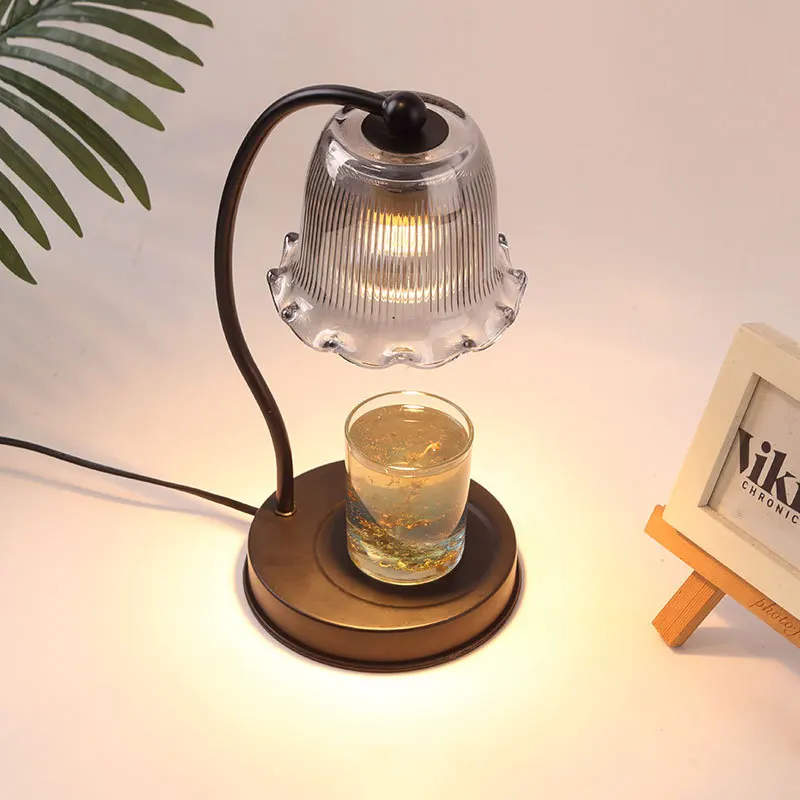 Romantic Bedroom Lily Shaped Flower Without Fire Aromatherapy Melting Wax Lamp Household Niche Atmosphere Lamp
