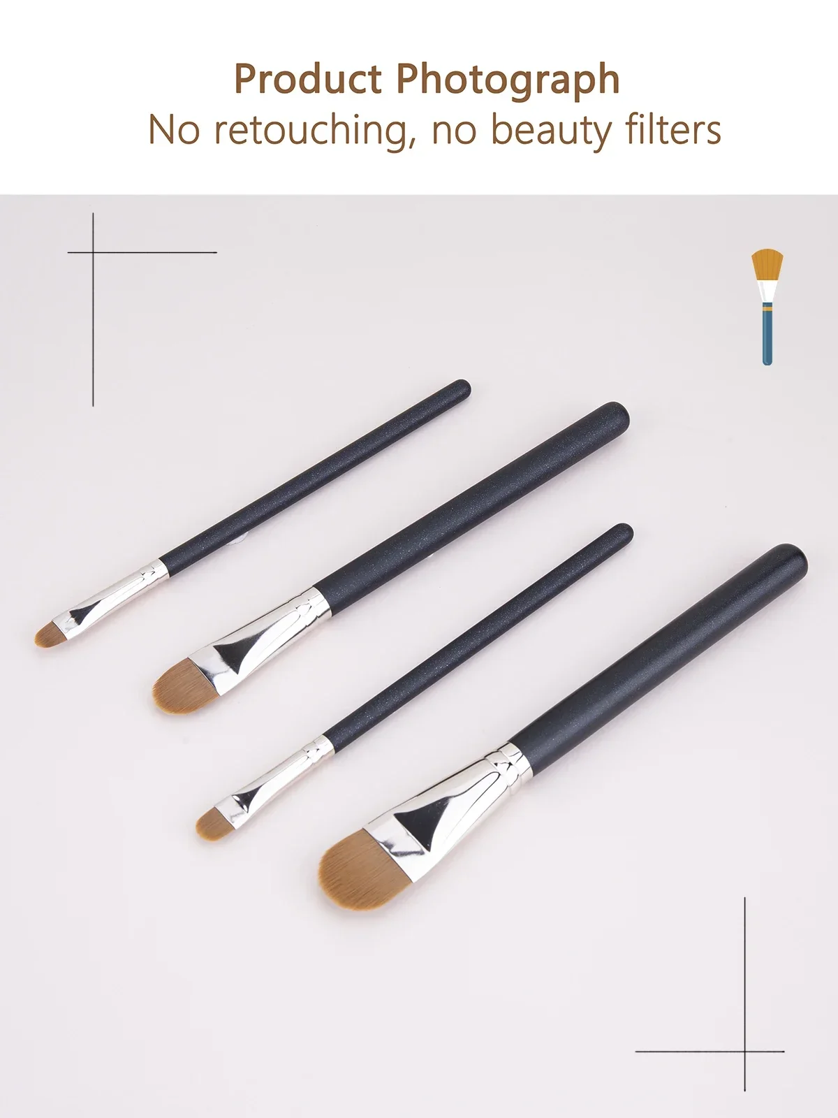 4 Arten von verbessertem, ultradünnem Foundation-Concealer-Make-up-Pinsel, professionelles Make-up-Werkzeug für flüssige Foundation-Creme, Concealer – Detail 8