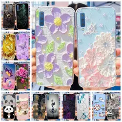 Silicone Cover For Samsung Galaxy A7 2018 Case A750 A750F Case New Fashion Flower Phone Case For Samsung A 7 2018 SM-A750F Funda