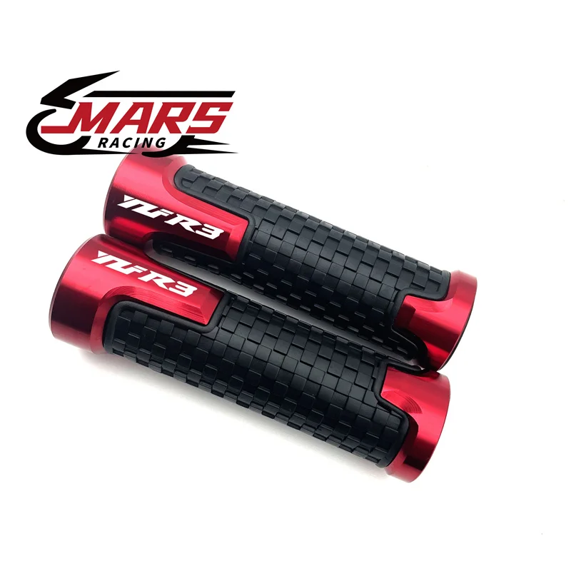 Empuñaduras de goma para manillar de motocicleta, accesorio para YAMAHA YZF-R3 YZF R3 2018-2021 2022 +, 22mm, logotipo YZFR3