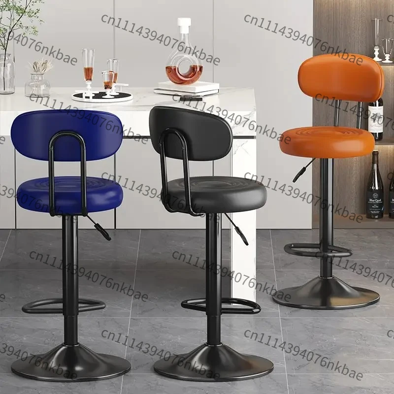 360° Swivel Bar Stool, Height Adjustable Ergonomic Counter Chair, Multi Color Reception Desk Stool for Home Bar