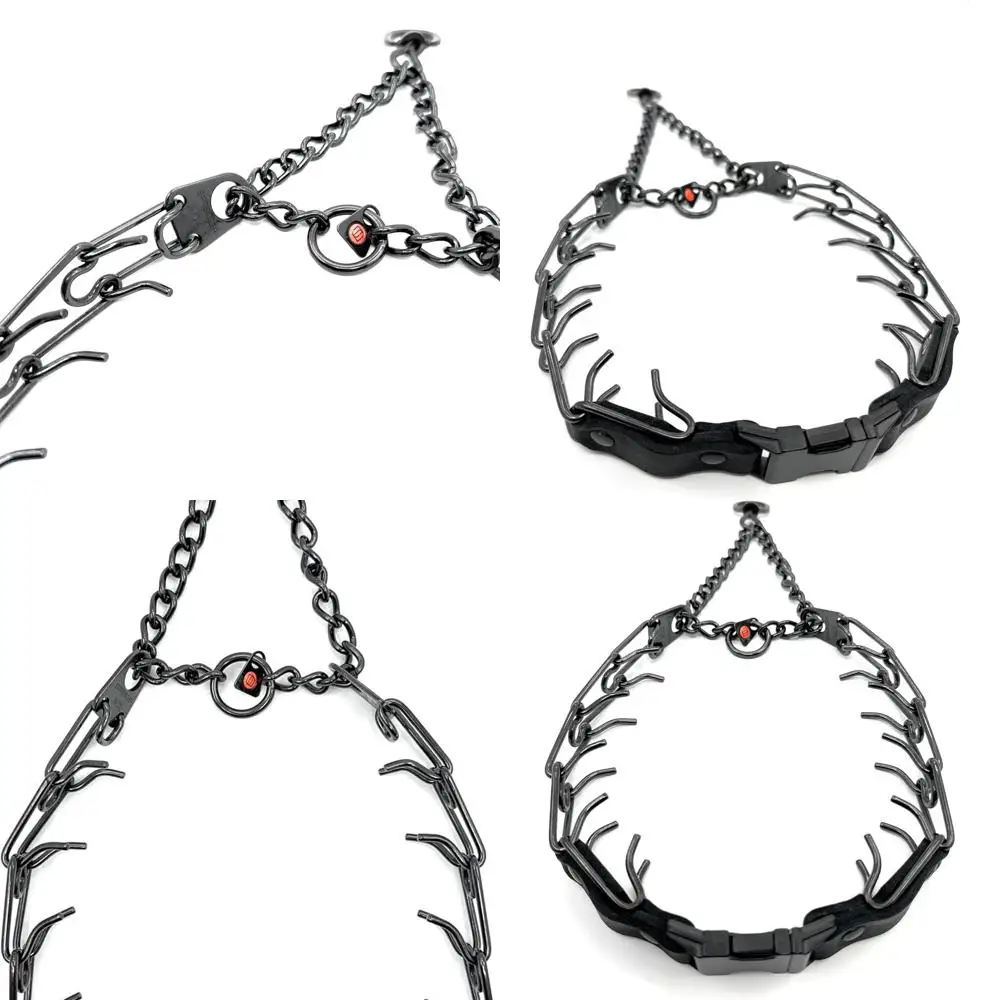 Quick Release Dog Training Collar with Swivel, Chrome-Plated Steel, 3.2mm Prongs for Large Dogs, 20-26 Neck