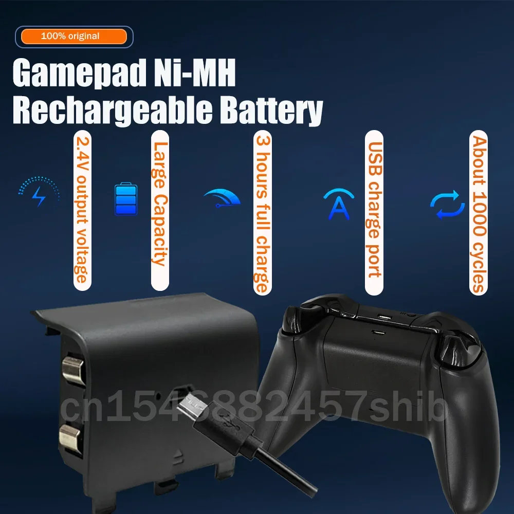 1-10pcs 2400mAh Ni-MH Rechargeable Pack With USB Cable For Xbox One Wireless Controller Gamepad Joypad Replacement Batteries Kit